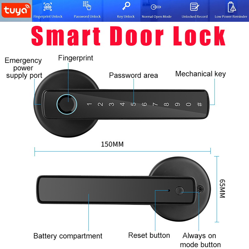 Home Security Providers - Smart Door Locks Tuya APP &