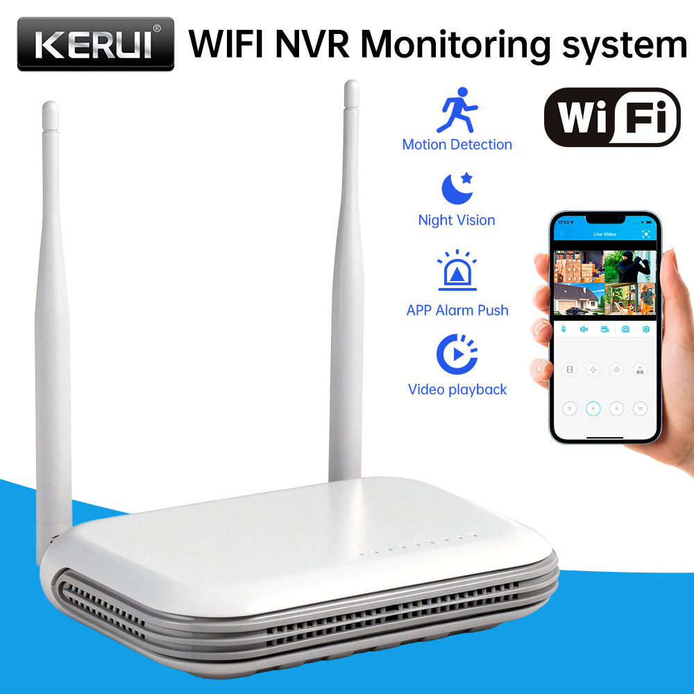 Home Security Wifi Camera - KERUI Mini Network WIFI 8CH NVR