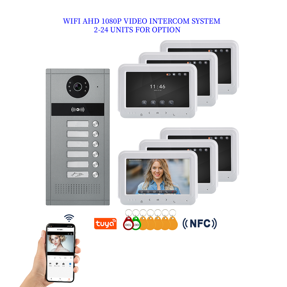 Home Security Units - Tuya WIFI Video Intercom System 2-24