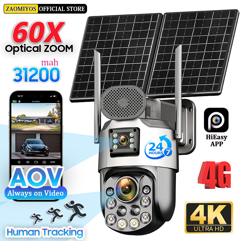 Home Security Brand - Dual Lens Home Outdoor Surveillance Solar