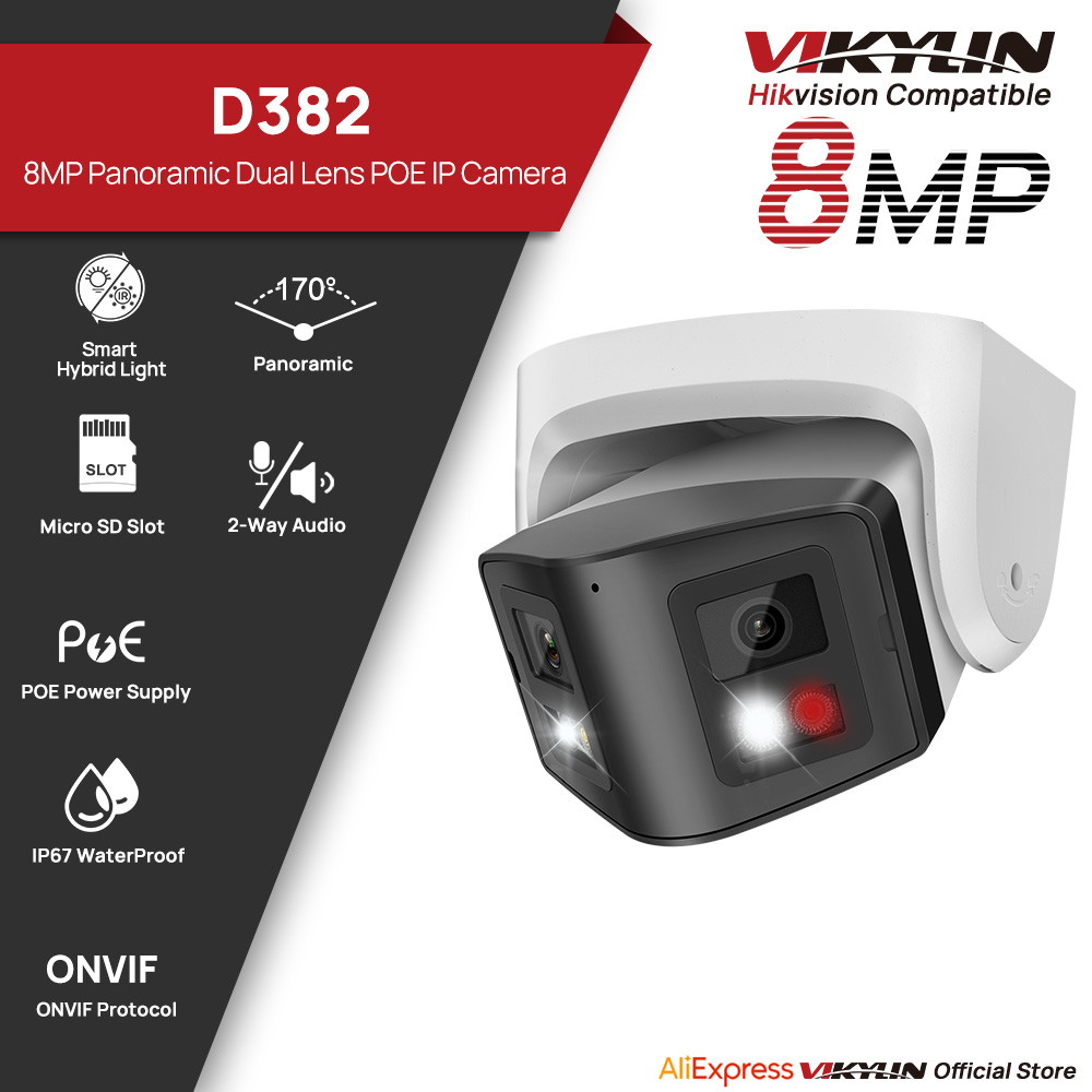 Vikylin 8MP Panoramic Dual Lig - Home Security System Hikvision recensie en prijs