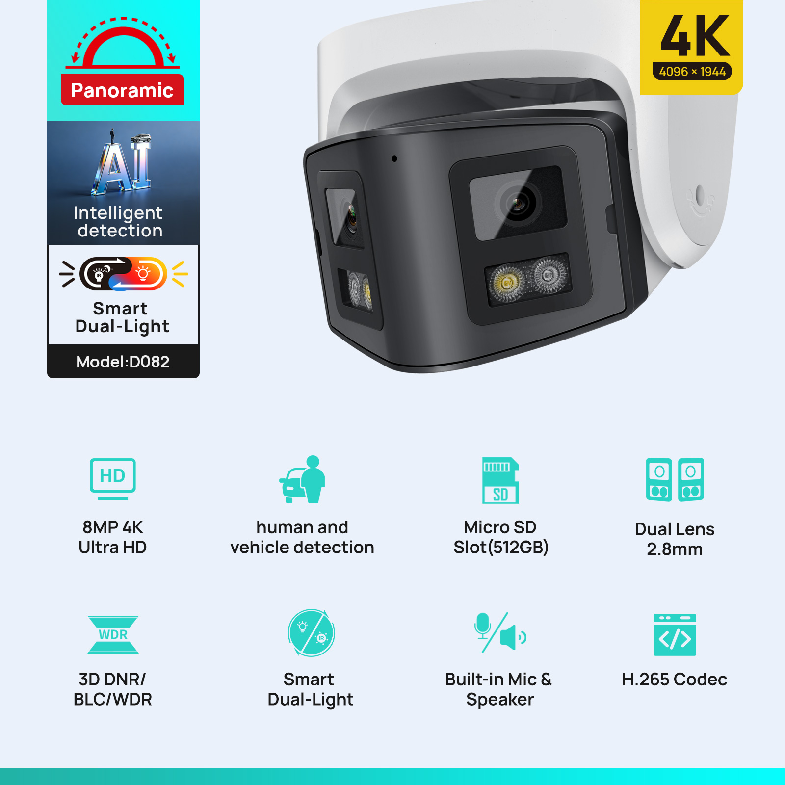 Vikylin 8MP Panoramic Dual Lig - Home Security System Hikvision recensie en prijs