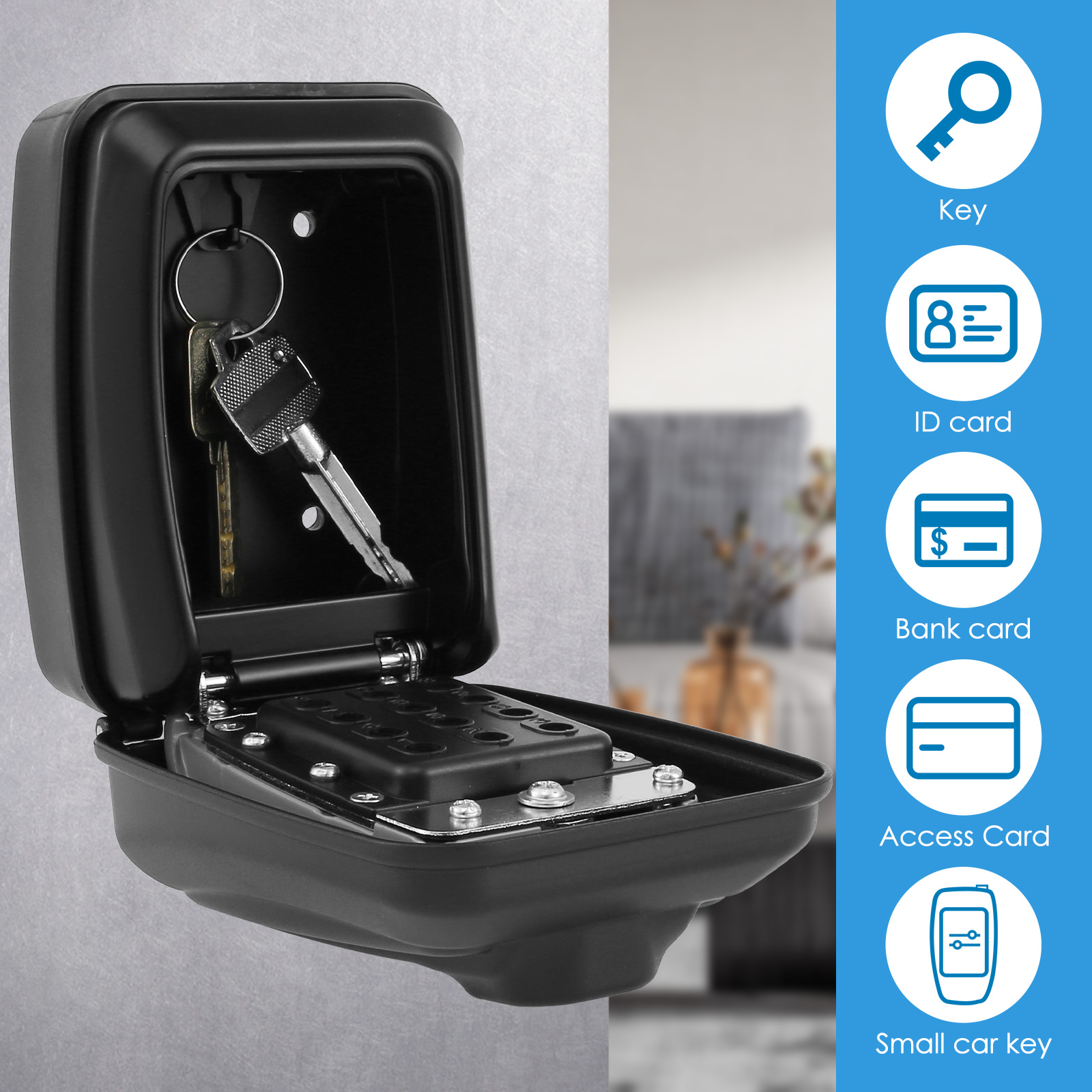 Key Lock Box Wall-Mount Secret - Home Security Brand recensie en prijs