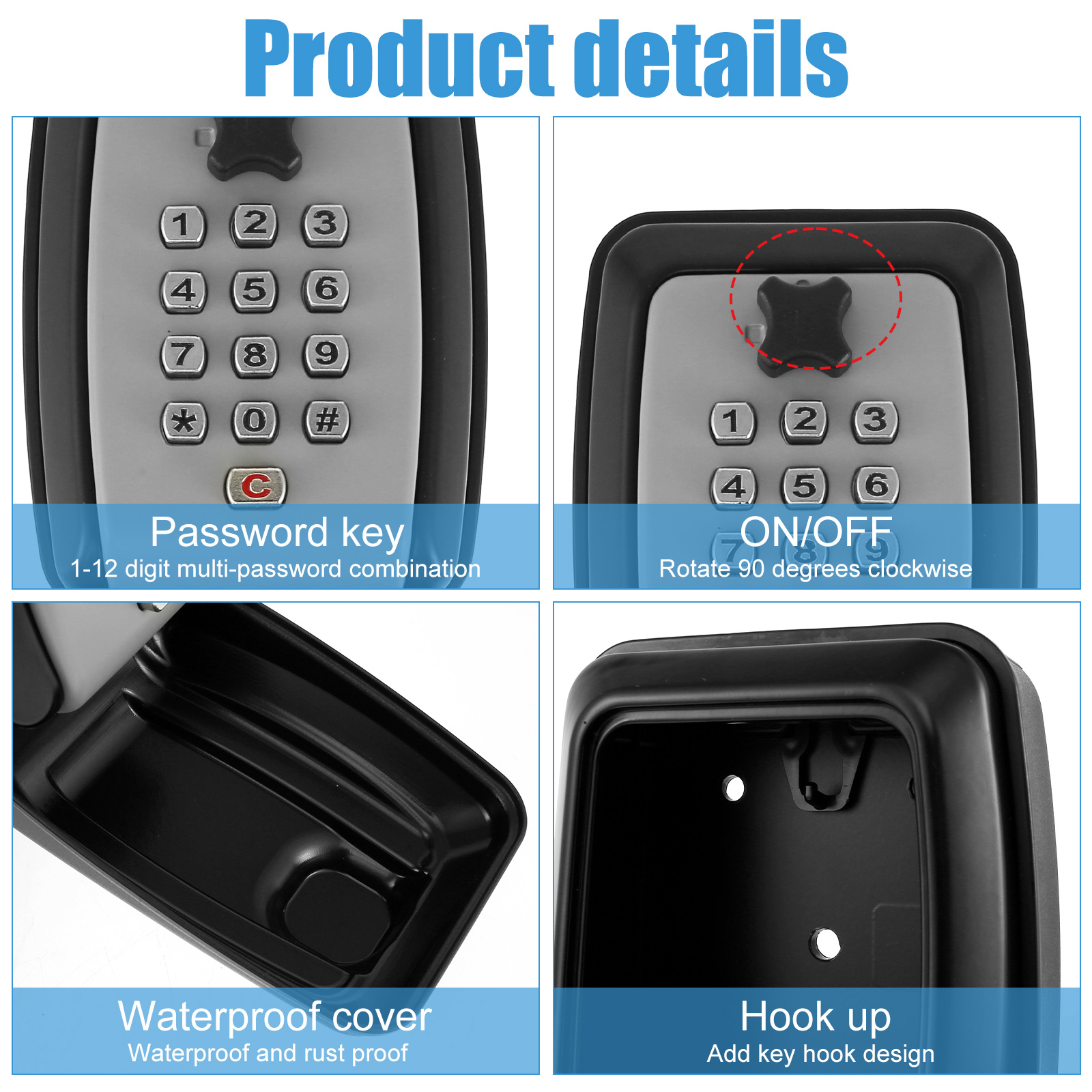Key Lock Box Wall-Mount Secret - Home Security Brand recensie en prijs