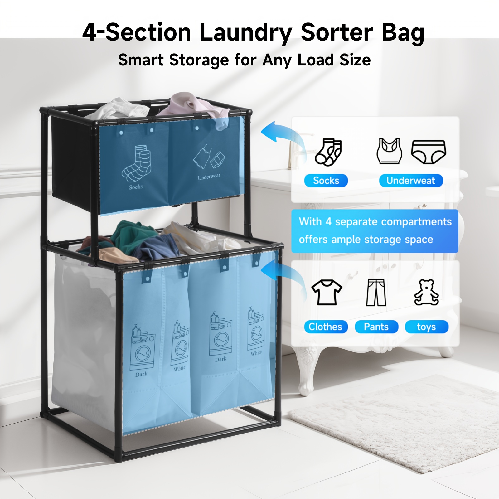 us2 Compartment Laundry Hamper - Home Security United Kingdom recensie en prijs