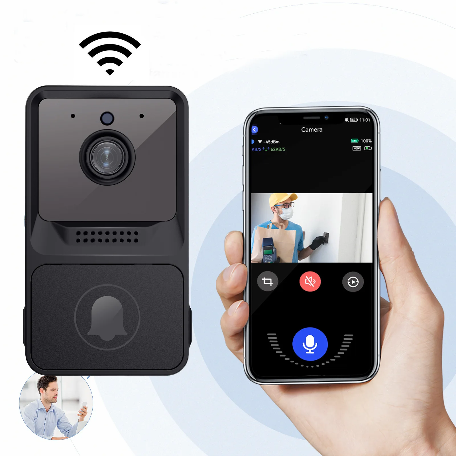Wireless Doorbell Camera Wifi  - Home Security Ring Camera recensie en prijs