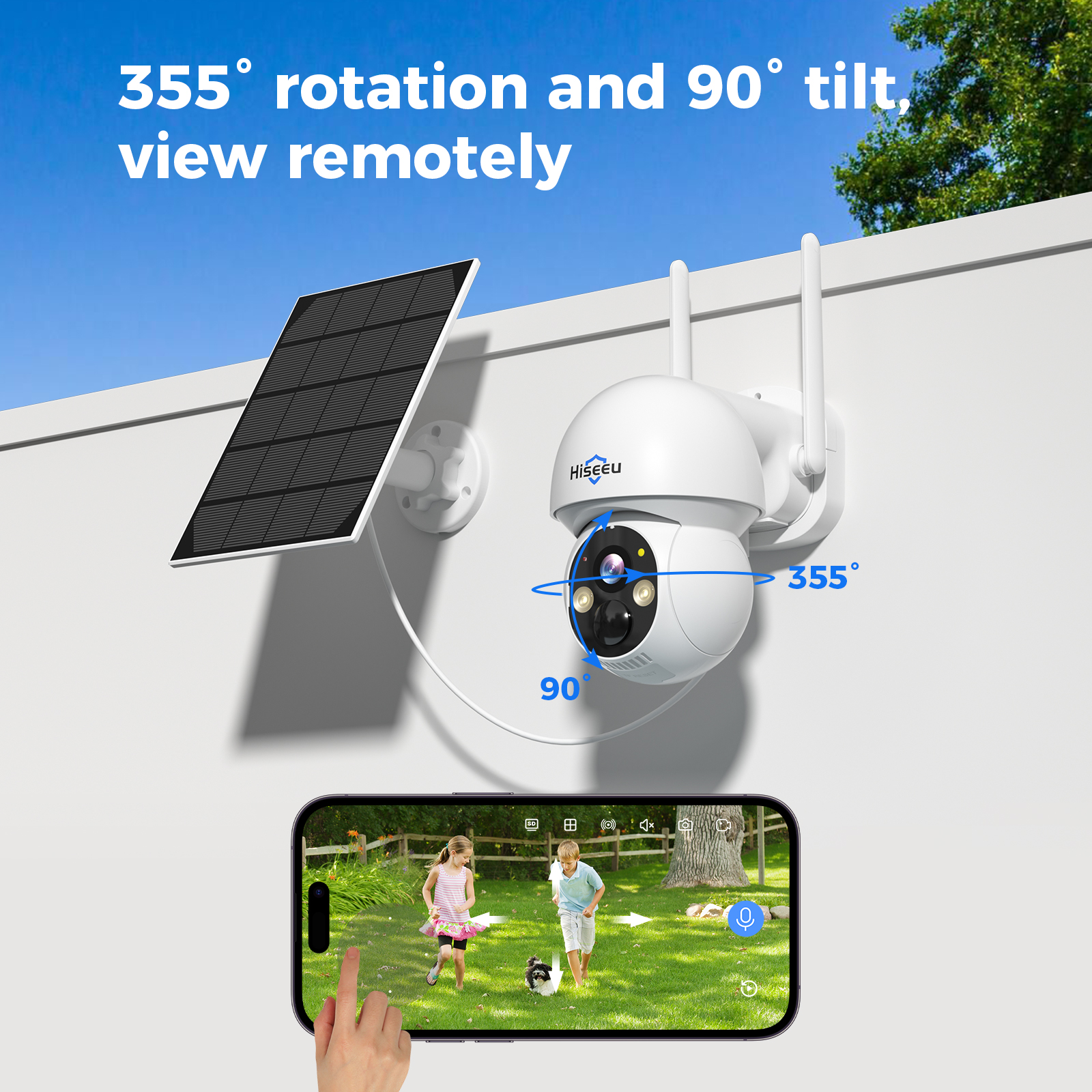 Hiseeu 2K 4MP WIFI PTZ Solar I - Home Security Wifi Camera recensie en prijs