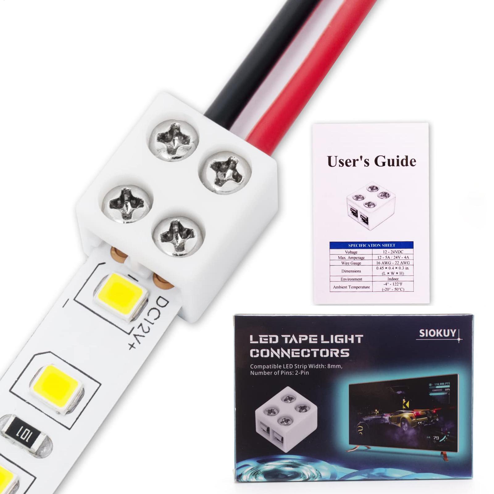 LED strip connectors 8mm solde - Home Security Providers recensie en prijs