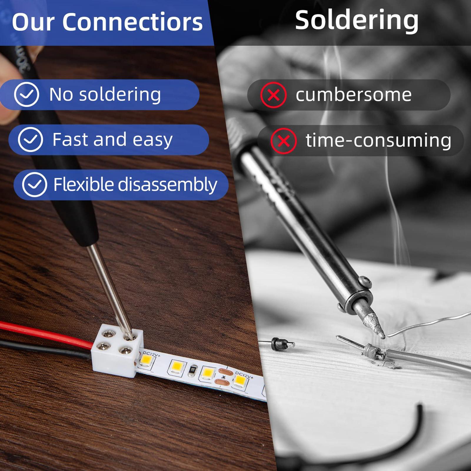 LED strip connectors 8mm solde - Home Security Providers recensie en prijs