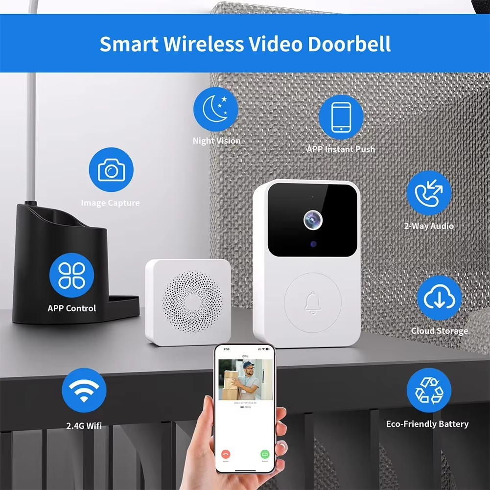 Smart Wireless Doorbell Camera - Home Security Ring Camera recensie en prijs
