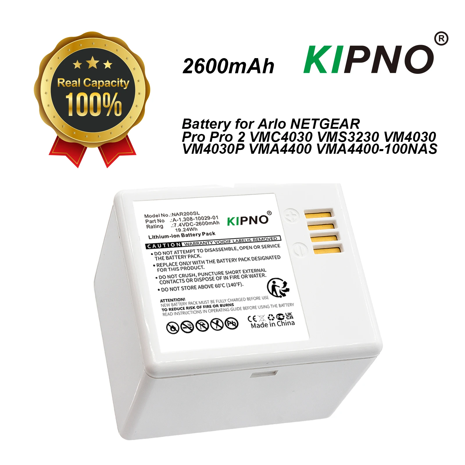 KIPNO Replacement Battery A-1  - Home Security Arlo recensie en prijs