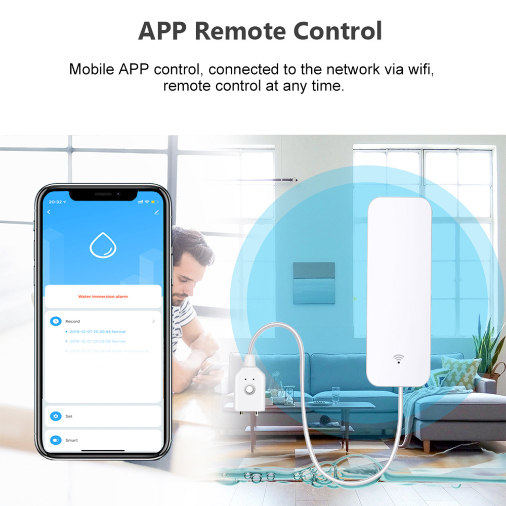 Tuya WiFi Water Leak Sensor, W - Home Security With Ai recensie en prijs