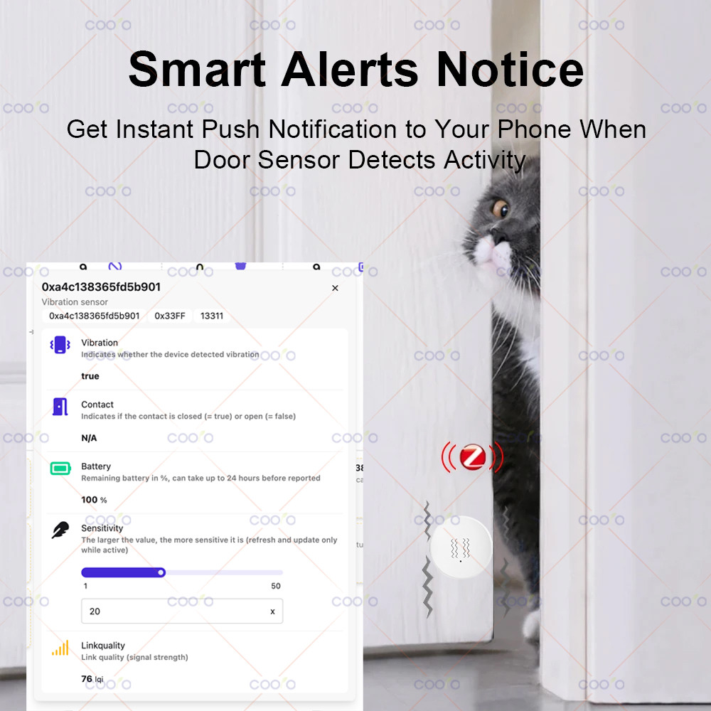 ZigBee 3.0 Vibration Sensor Re - Window Alarm Sensor recensie en prijs