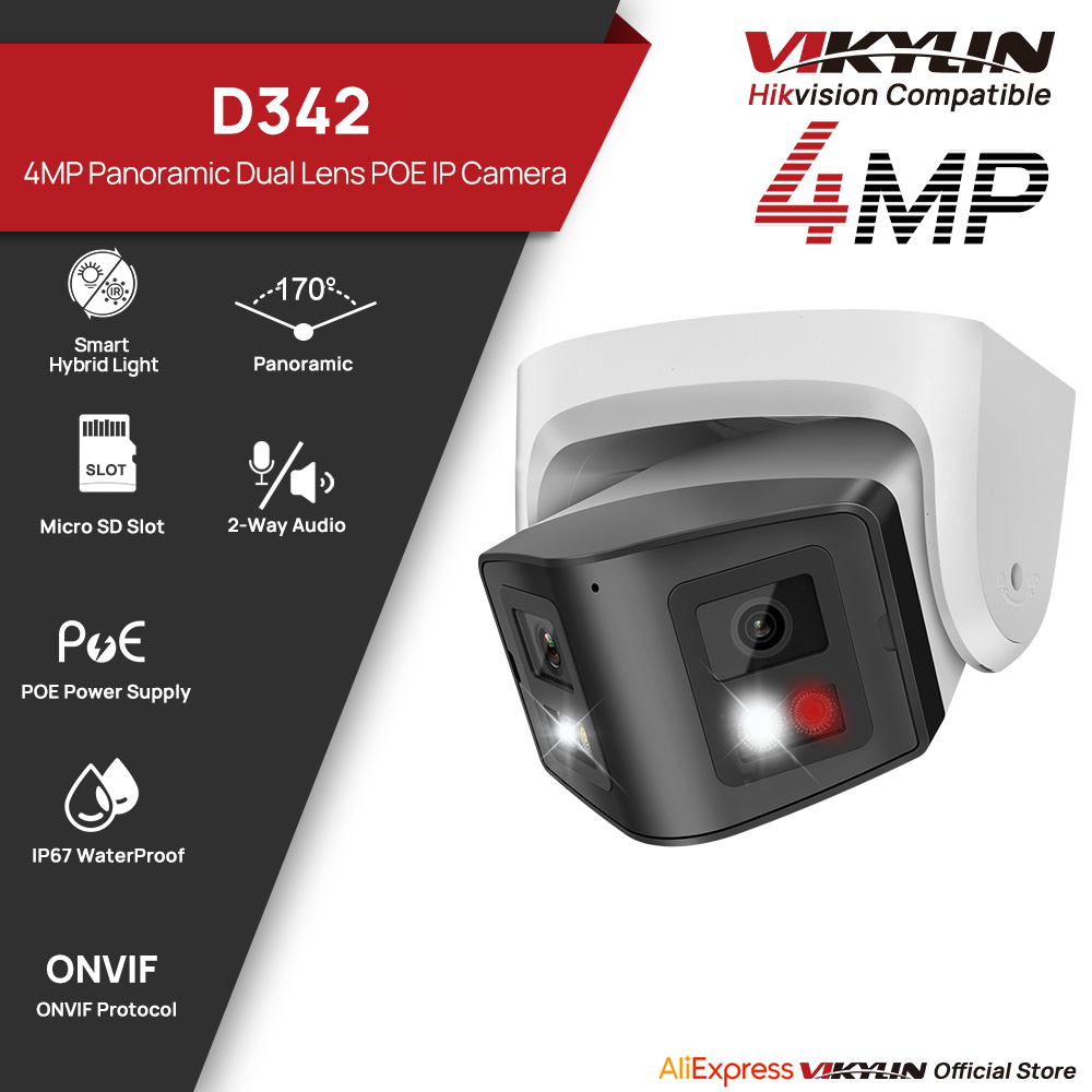 Vikylin 4MP Panoramic Dual Len - Home Security System Hikvision recensie en prijs