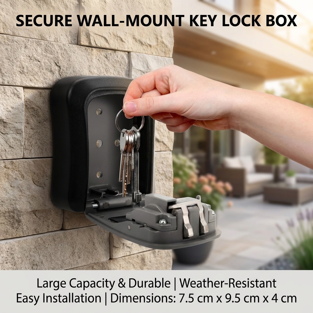 Wall Mount Key Lock Box with 4 - Home Security Brand recensie en prijs