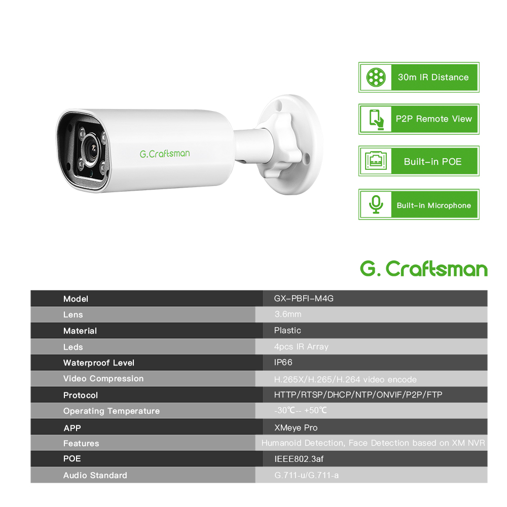 C GC PB 4MP POE IP Camera,Buil - Home Security Brand recensie en prijs