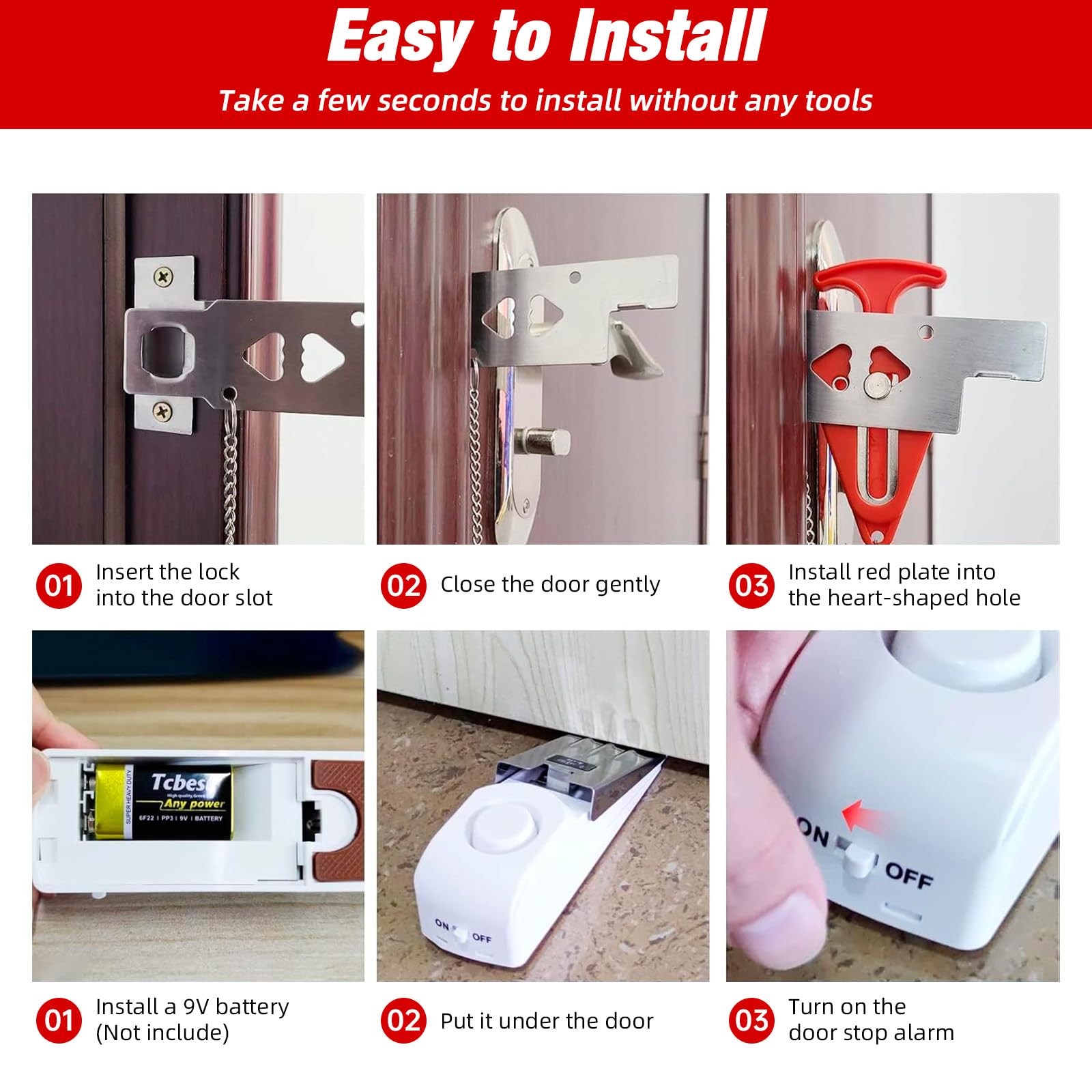 Portable Door Stop Alarm Trave - Home Security Providers recensie en prijs