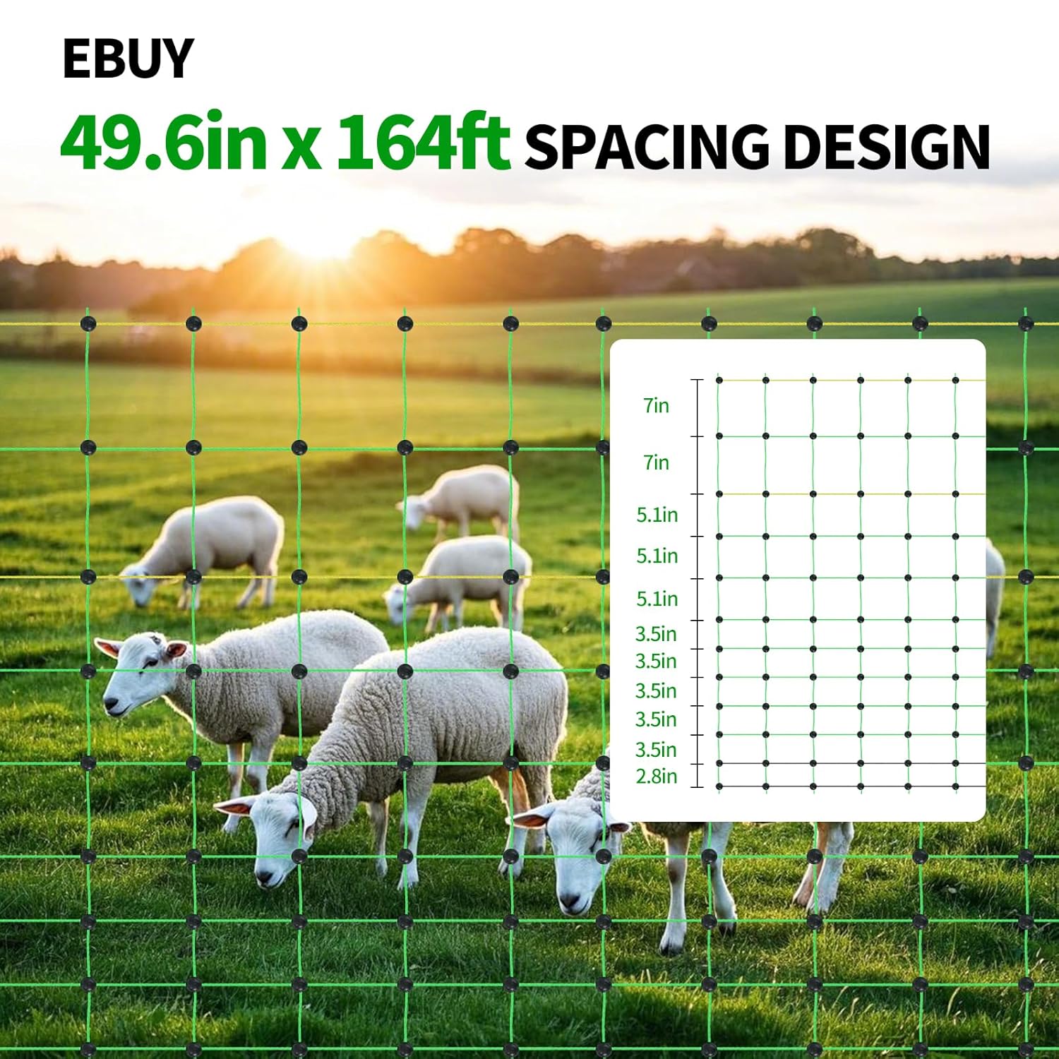 Electric Fence Netting, 49.6